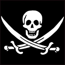 Jolly Roger Pirate Flag Vinyl Sticker