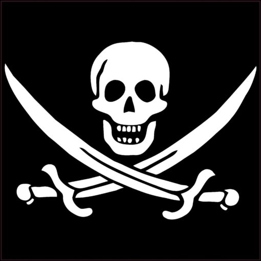 Jolly Roger Pirate Flag Vinyl Sticker