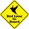 Silhouette Bird Lover On Board Magnet