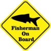 Fish Fisherman On Board Magnet