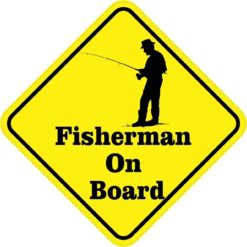 Fisherman On Board Sticker