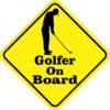 Golfer On Board Sticker