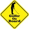 Golfer On Board Magnet