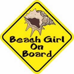 Beach Girl On Board Magnet