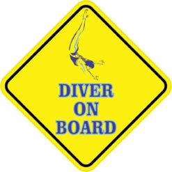 Aquatic Diver On Board Sticker