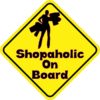 Shopaholic On Board Sticker