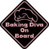 Baking Diva On Board Sticker