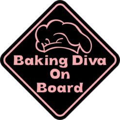 Baking Diva On Board Sticker