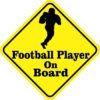 Football Player On Board Magnet