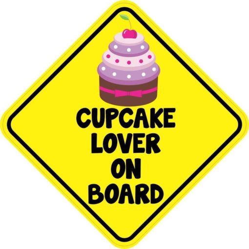 Cupcake Lover On Board Sticker
