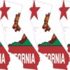 Die Cut California Flag Vinyl Stickers
