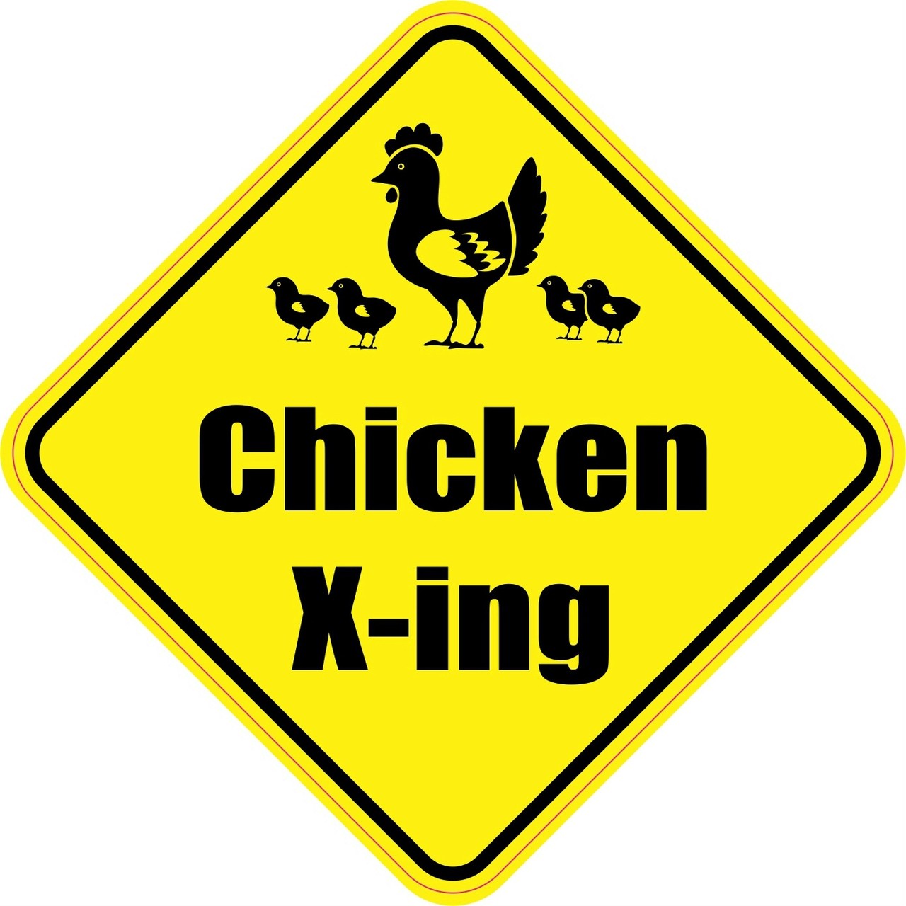Chicken Crossing Sticker
