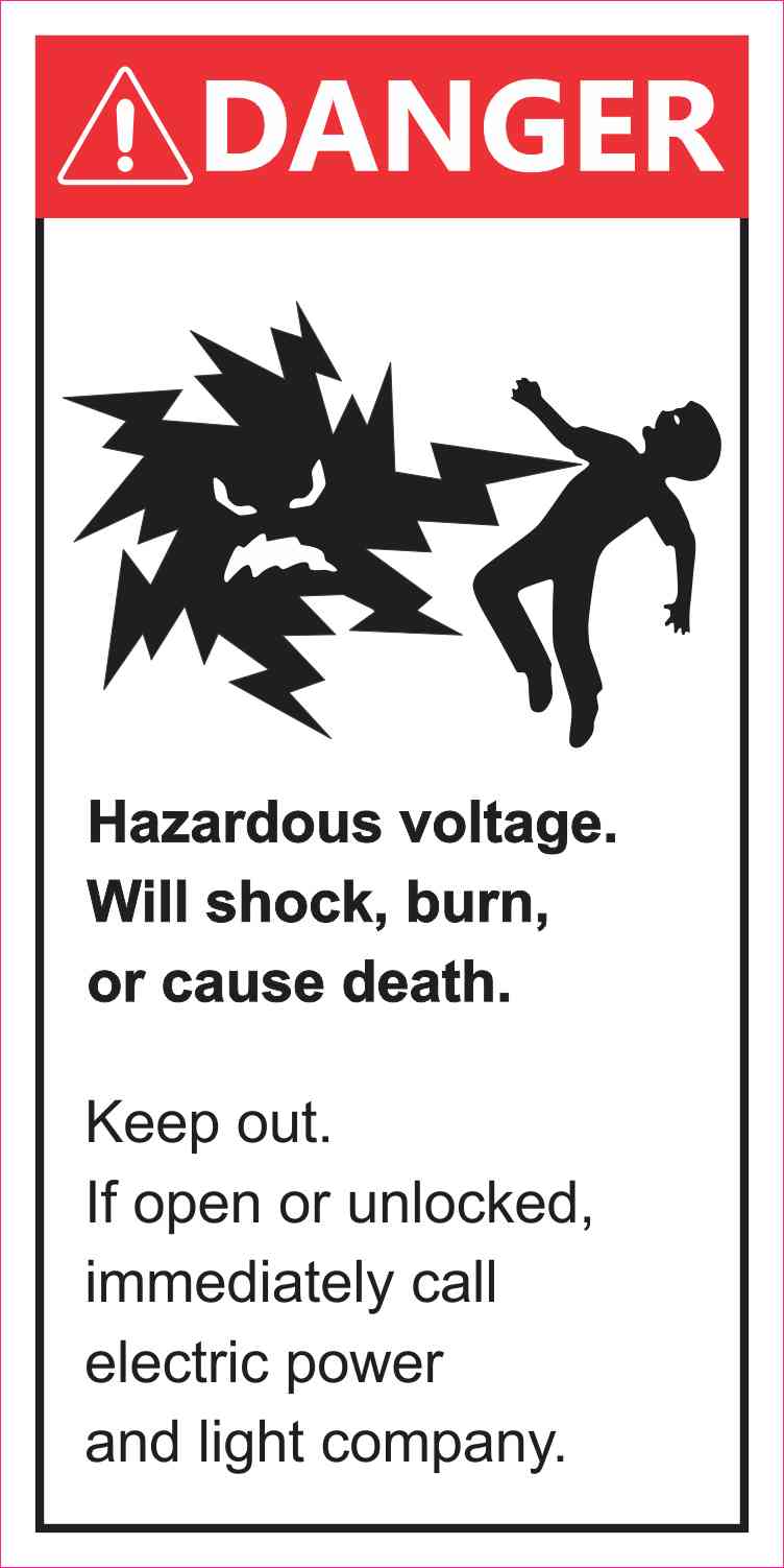 Danger Hazardous Voltage Magnet