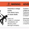 Warning Hazardous Voltage Sticker