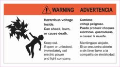 Warning Hazardous Voltage Magnet