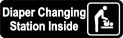 Men's Restroom Diaper Changing Station Inside Sticker
