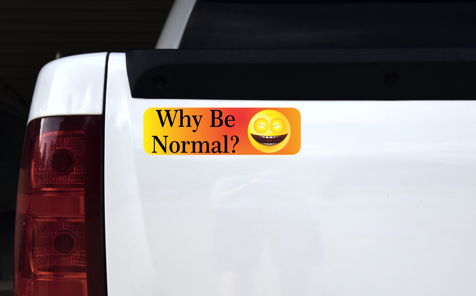 10in x 3in Why Be Normal Magnet - Image 2
