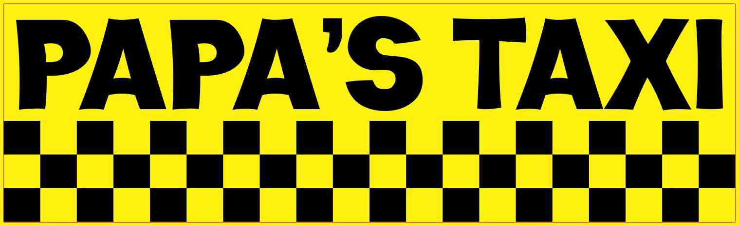 Papa's Taxi Bumper Magnet