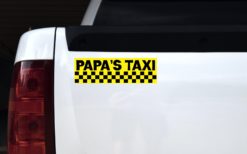Alternative view of 10in x 3in Papa's Taxi Bumper Magnet