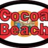 Oval Florida Flag Cocoa Beach Sticker
