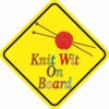 Knit Wit On Board Sticker