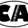 Oval CA California Sticker