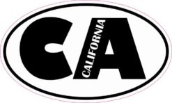 Oval CA California Sticker