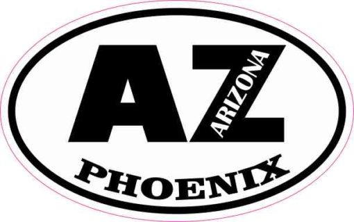 4in x 2.5in Oval AZ Phoenix Arizona Sticker