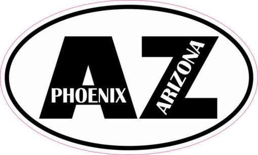 5in x 3in Oval AZ Phoenix Arizona Sticker