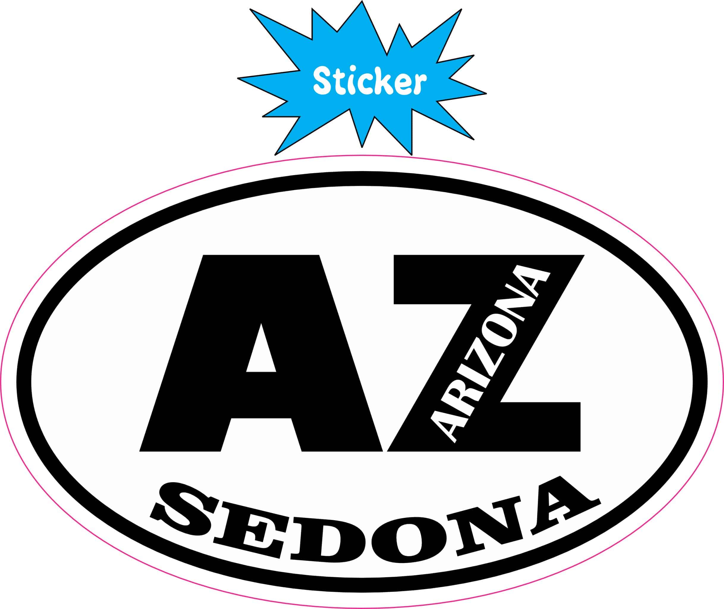 4in x 2.5in Oval AZ Sedona Arizona Sticker - Image 3