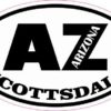 Oval AZ Scottsdale Arizona Sticker