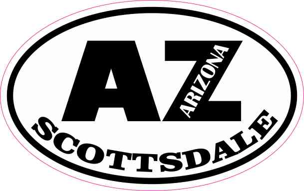 Oval AZ Scottsdale Arizona Sticker