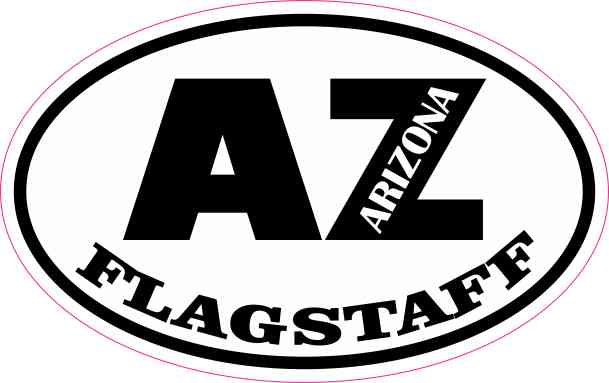 Oval AZ Flagstaff Arizona Sticker