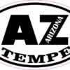 Oval AZ Tempe Arizona Sticker