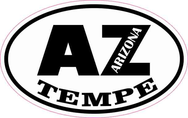 Oval AZ Tempe Arizona Sticker