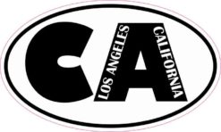 Oval CA Los Angeles California Sticker