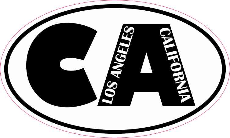 Oval CA Los Angeles California Sticker
