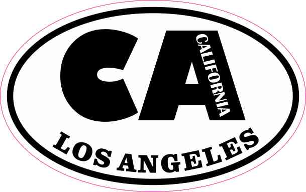 Oval CA Los Angeles California Sticker
