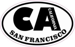 Oval CA San Francisco California Sticker