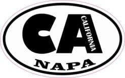 4in x 2.5in Oval CA Napa California Sticker