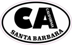 Oval CA Santa Barbara California Sticker