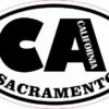 Oval CA Sacramento California Sticker
