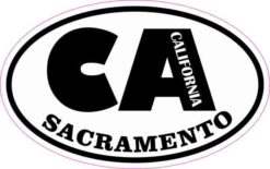 Oval CA Sacramento California Sticker