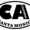 Oval CA Santa Monica California Sticker