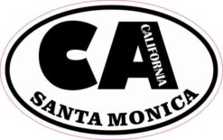 Oval CA Santa Monica California Sticker