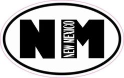Oval NM New Mexico Sticker
