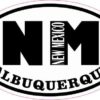 Oval NM Albuquerque New Mexico Sticker