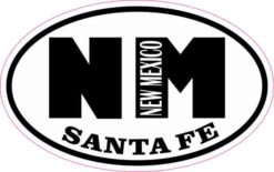 Oval NM Santa Fe New Mexico Sticker