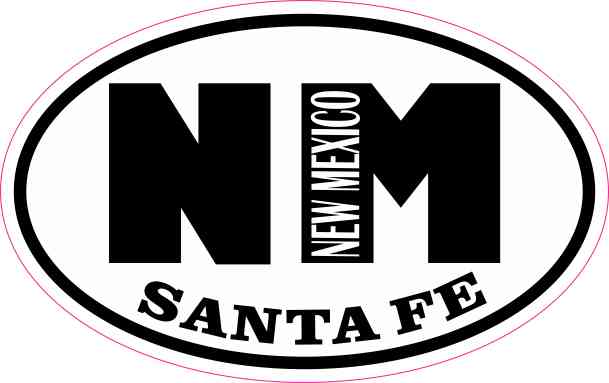 Oval NM Santa Fe New Mexico Sticker