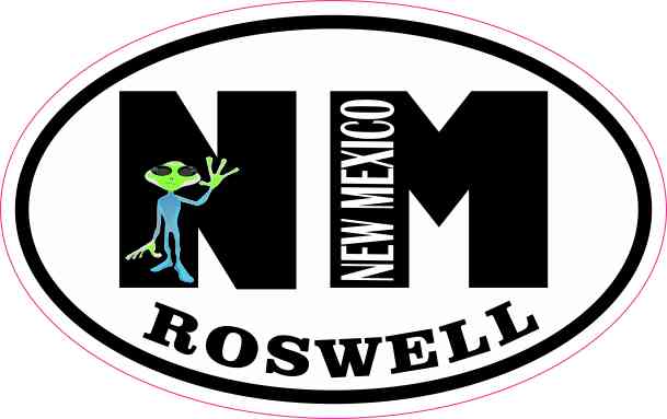 Alien Oval NM Roswell New Mexico Sticker